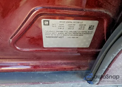 2016 Buick Lacrosse из США, поврежденный, VIN 1G4GC5G32GF143277